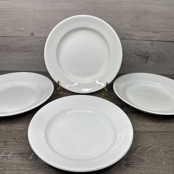 Apilco France Porcelain Sevres Rimmed Pasta or Soup 10" Bowl ~Set Of 4 - Picture 1 of 8